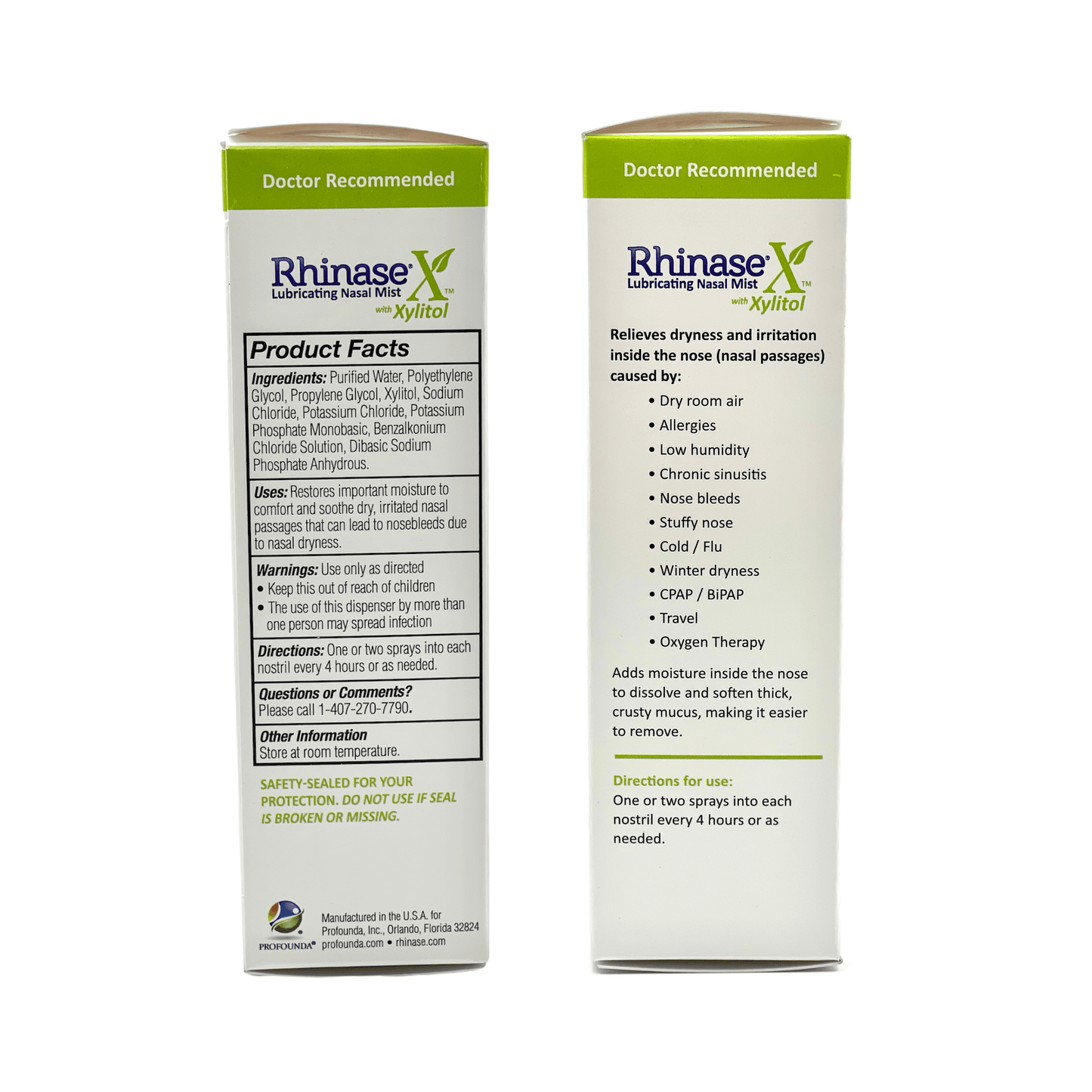 Rhinase X Nasal Spray | Less Sneezing, Itchiness, Nasal drip and Congestion | Mores Than Just Saline | Now with Xylitol | Long Lasting Symptom Relief from Nasal Dryness | (1 oz.)