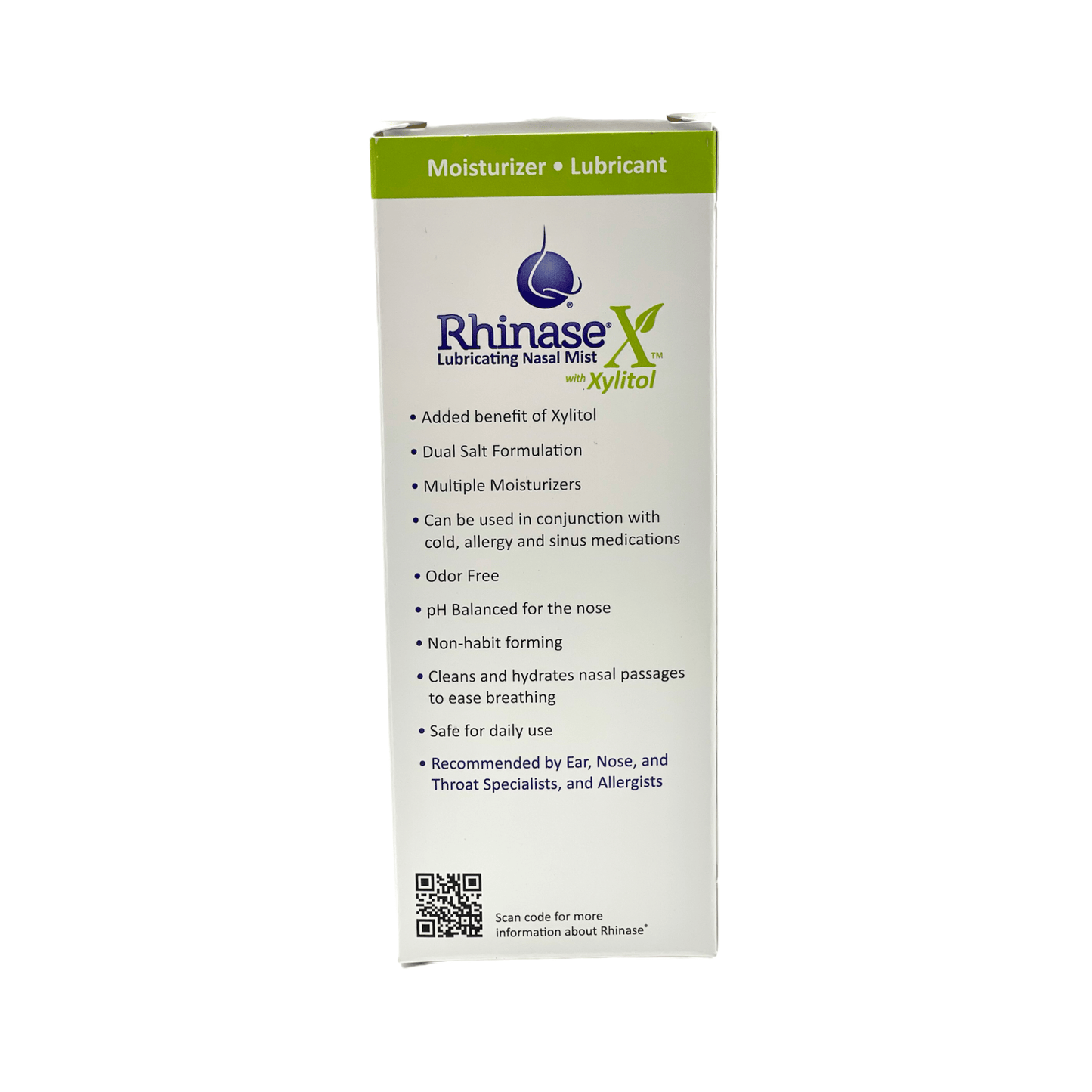Rhinase X Nasal Spray | Less Sneezing, Itchiness, Nasal drip and Congestion | Mores Than Just Saline | Now with Xylitol | Long Lasting Symptom Relief from Nasal Dryness | (1 oz.)