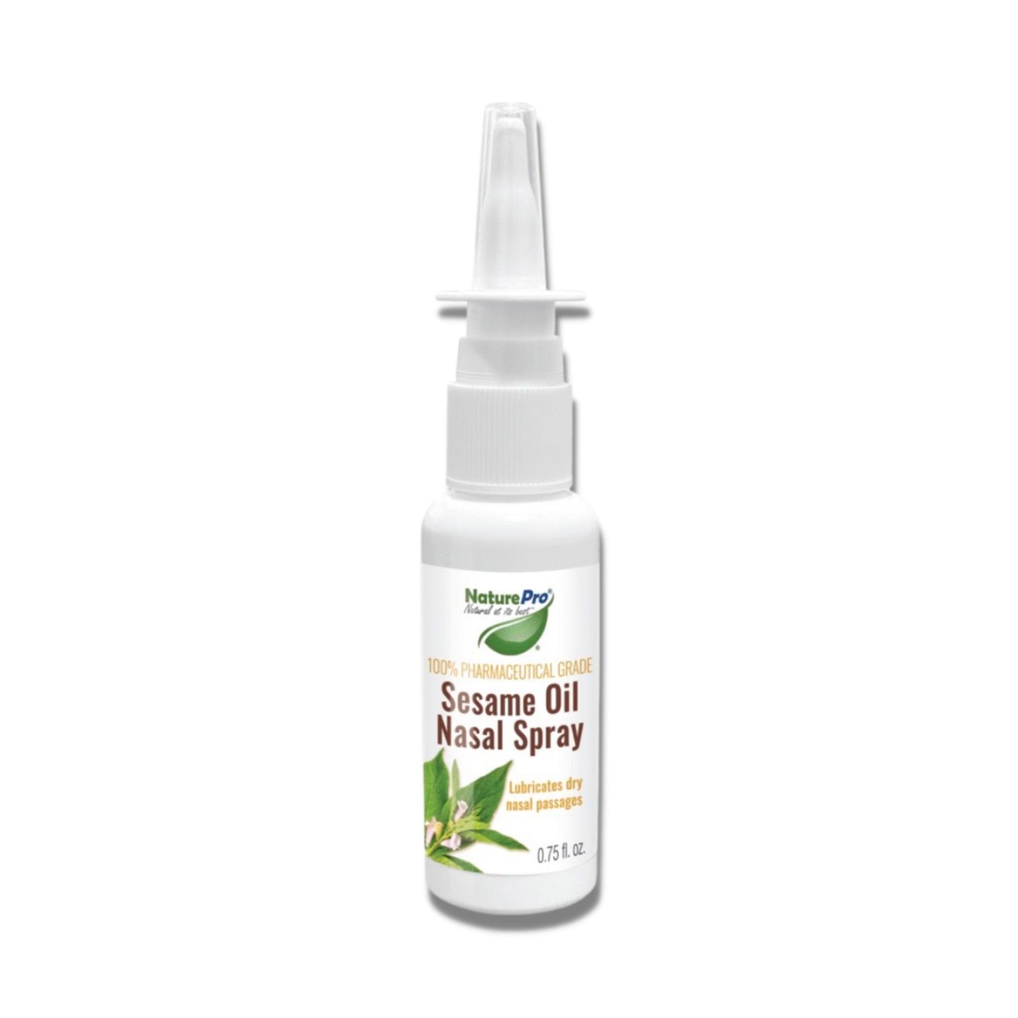 NaturePro Sesame Oil Nasal Spray N Natural Nasal moisturizer Made from 100% Natural Source Sesame Oil moisturizes and Lubricates severely Dry Nasal Passages | 0.75 fl