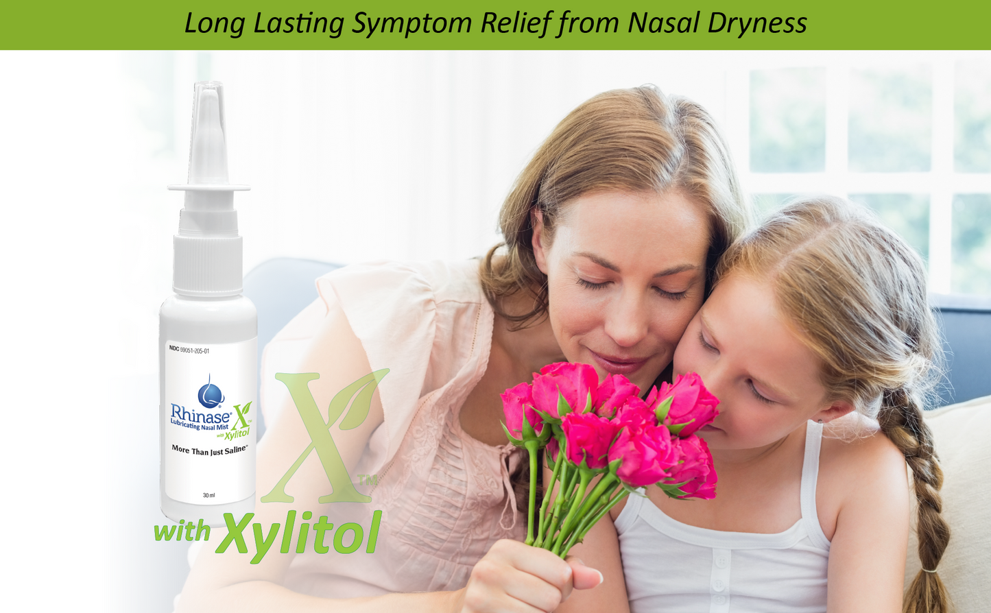 Rhinase X Nasal Spray | Less Sneezing, Itchiness, Nasal drip and Congestion | Mores Than Just Saline | Now with Xylitol | Long Lasting Symptom Relief from Nasal Dryness | (1 oz.)