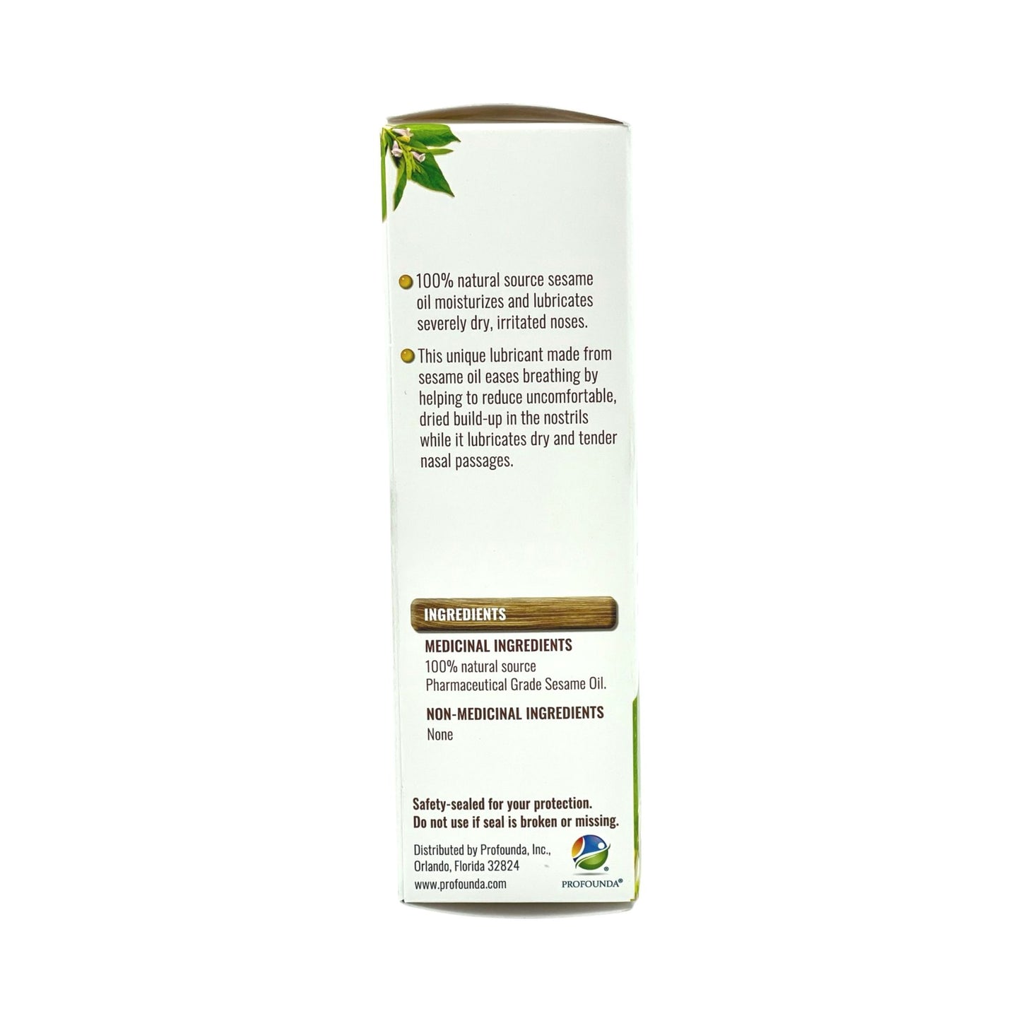 NaturePro Sesame Oil Nasal Spray N Natural Nasal moisturizer Made from 100% Natural Source Sesame Oil moisturizes and Lubricates severely Dry Nasal Passages | 0.75 fl