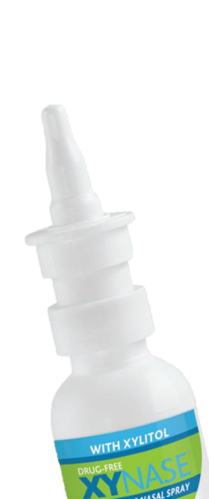 Xynase® Natural Saline Nasal Spray with Xylitol (0.75 fl oz) - Gentle Relief for Congestion, Allergies, and Sinus Pressure, Safe for All Ages