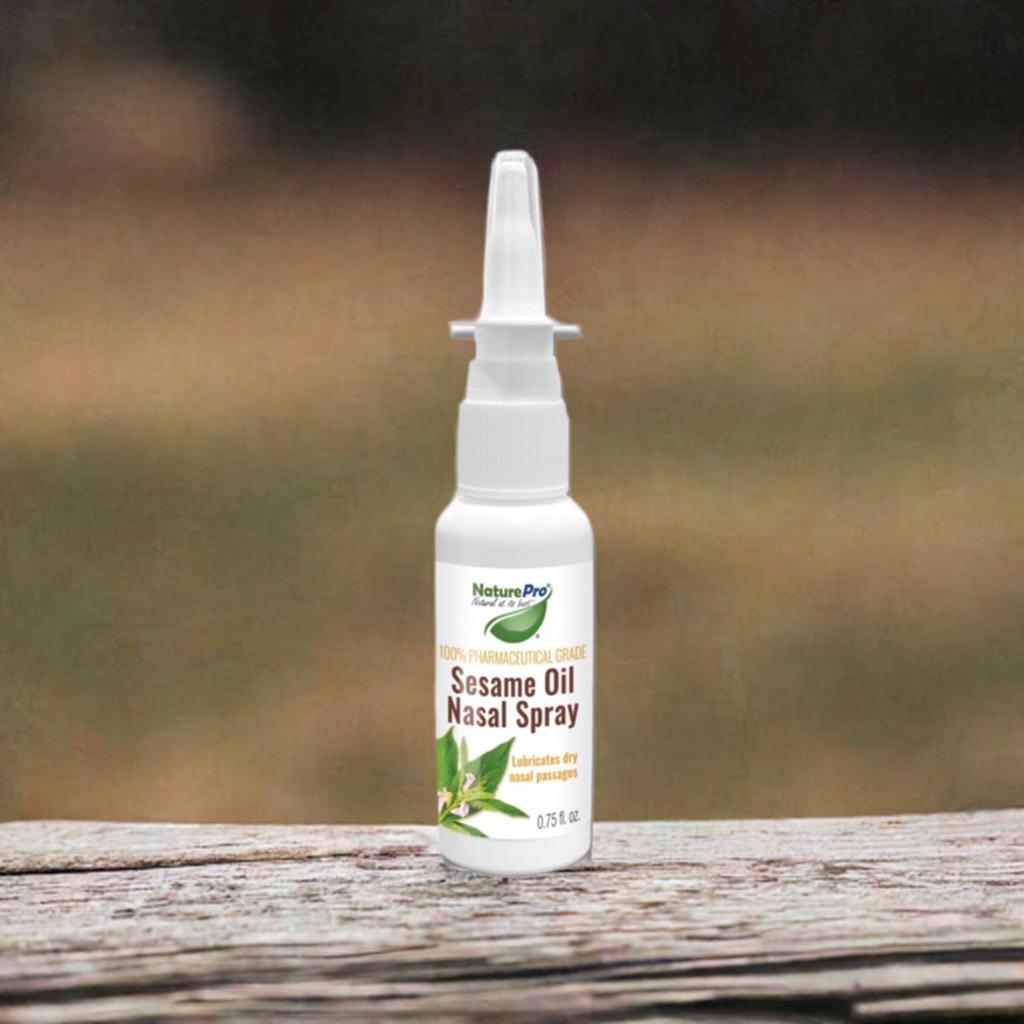 NaturePro Sesame Oil Nasal Spray N Natural Nasal moisturizer Made from 100% Natural Source Sesame Oil moisturizes and Lubricates severely Dry Nasal Passages | 0.75 fl