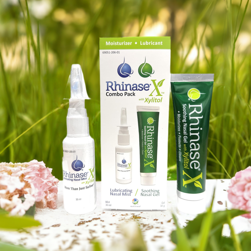 New:Rhinase X Combo Pack - Nasal Gel (30g) & Spray (30ml) for Complete Nasal Relief: Dryness, Congestion, Post Nasal Drip, and Allergies. Retain Moisture, Protect Against Moisture Loss and xylitol