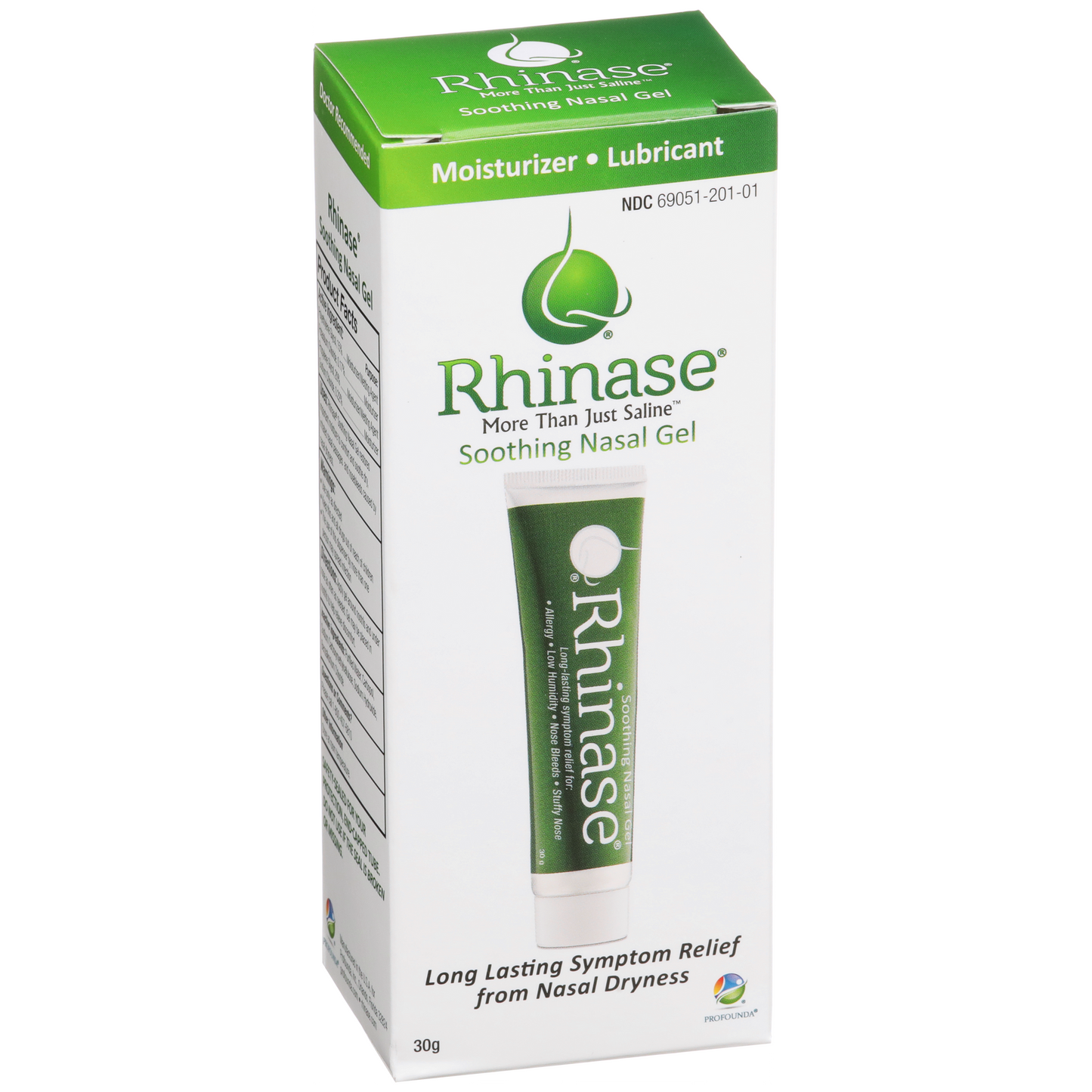 Rhinase Allergy Relief Lubricating Nasal Gel – Steroid Free, Dual Wetting Agent & Salt Formulation (1 oz.) for Nasal Dryness Nosebleeds Saline Gel for Nose…