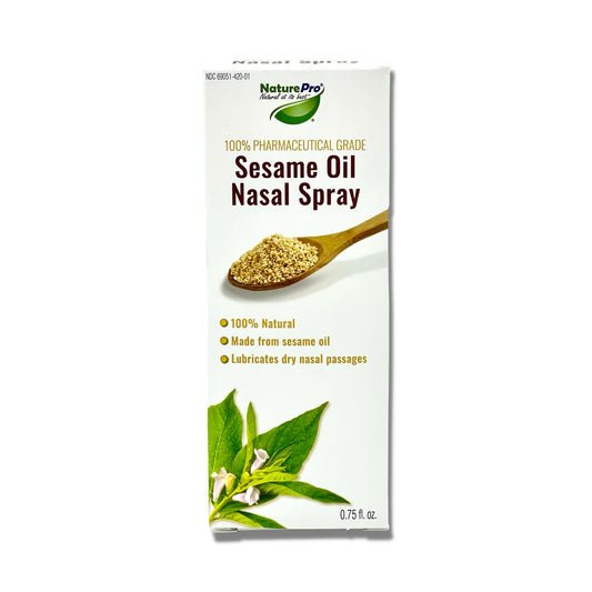 NaturePro Sesame Oil Nasal Spray N Natural Nasal moisturizer Made from 100% Natural Source Sesame Oil moisturizes and Lubricates severely Dry Nasal Passages | 0.75 fl